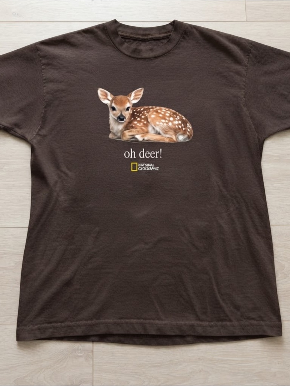 National Geographic Oh Deer Fawm Graphic Heavy Blend Gildan T-Shirt